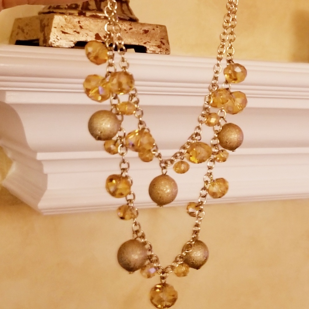 SALENWOT Gold Bobble Necklace